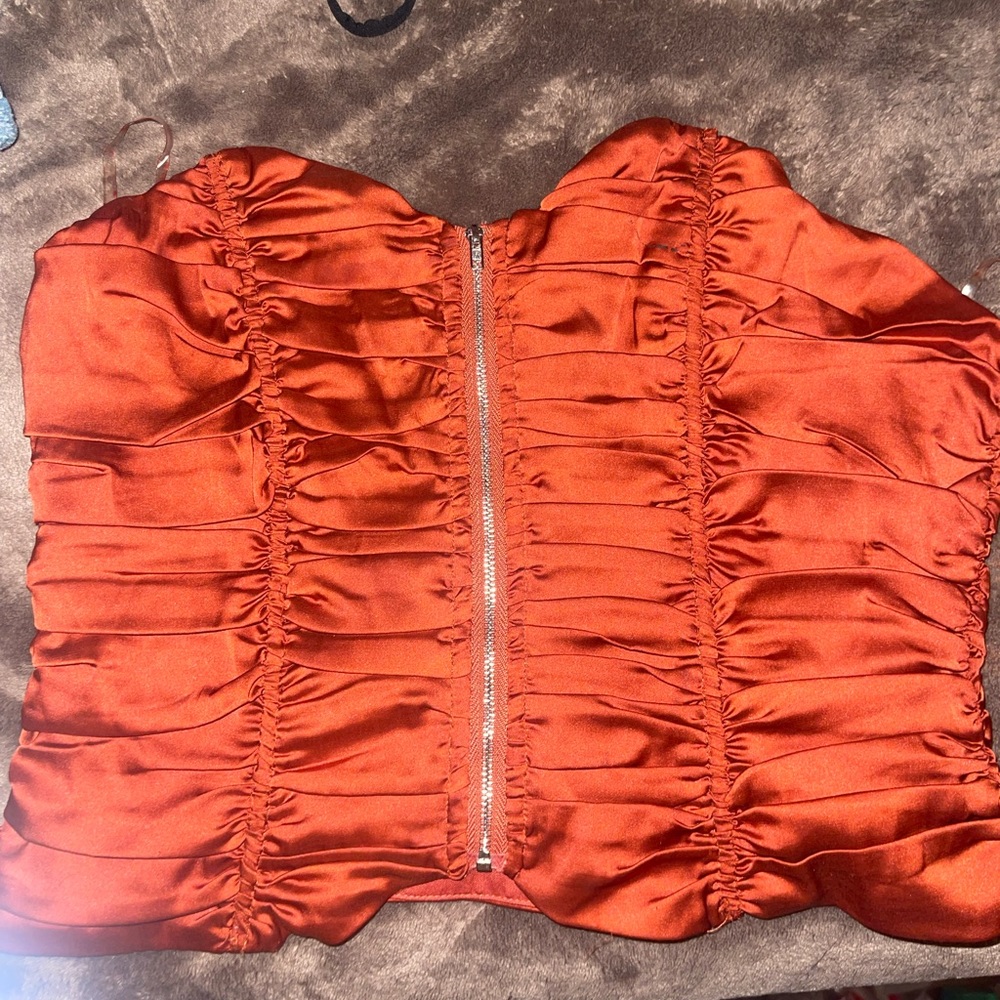 Crop orange top